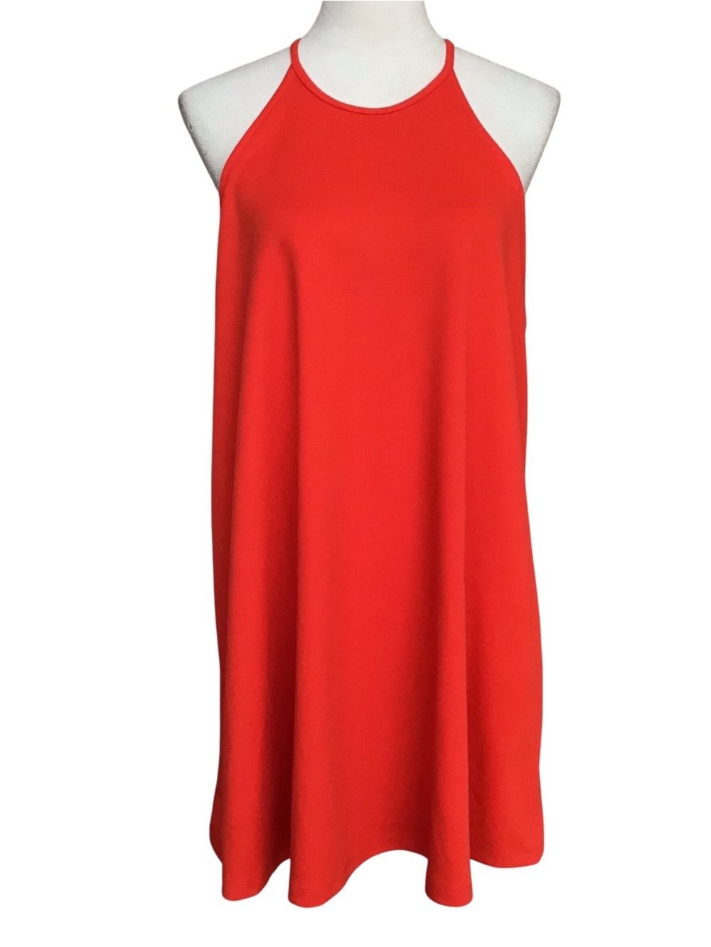 Zara Trafaluc Red Halter Racerback Dress Size Large NEW